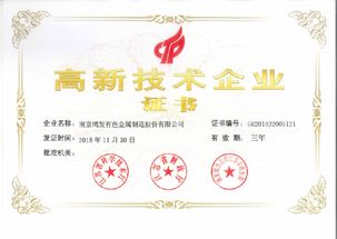 创新驱动发展鸿发有色荣获国家高新技术企业证书，凸显知识产权服务硬核实力